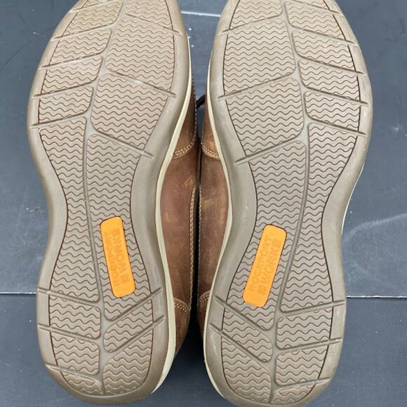 Rockport Works Mens Brown Leather Sailing Club 3 Eye Steel Toe Boat Shoe 9M - Picture 15 of 15